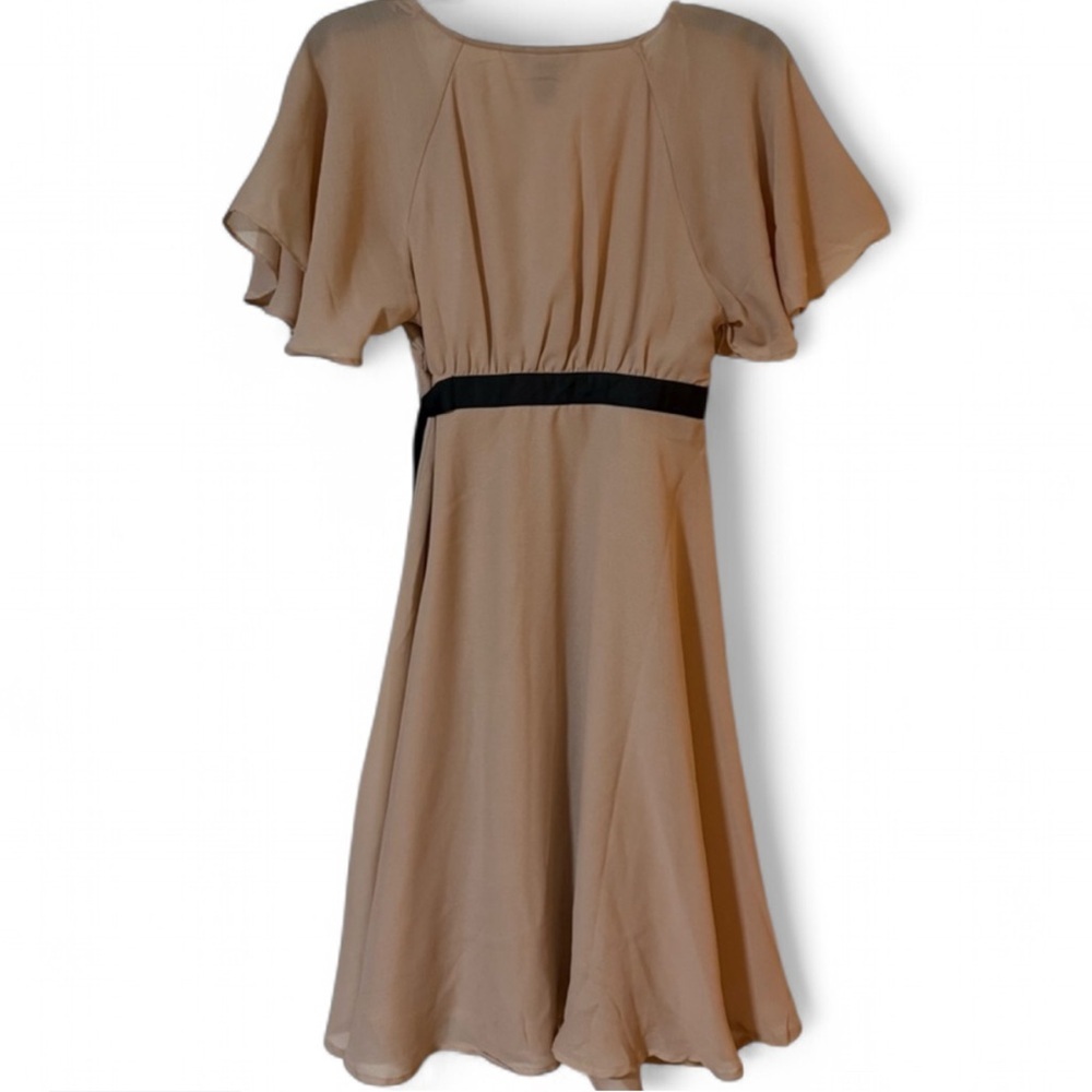 H&M Flutter Sleeve Wrap Dress - Size 6 - Knee Length - Picture 8 of 8